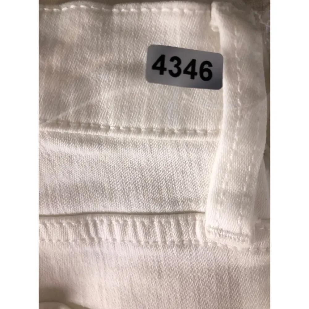 J. Crew Flare Crop Jeans Mid Rise Signature Stretch 5-Pocket White Denim Size 29